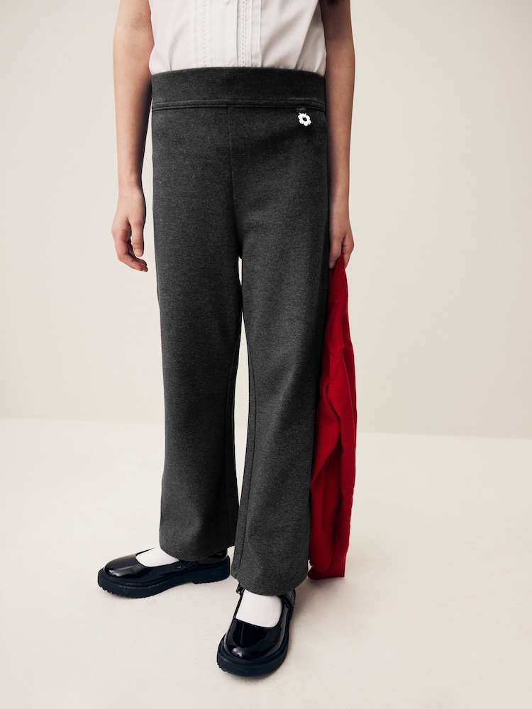 Charcoal Grey - Pull-On Stretch Bootcut School Trousers 2 Pack (3-17yrs) - Image 2 of 10 Charcoal Grey - Pull-On Stretch Bootcut School Trousers 2 Pack (3-17yrs) - Image 2 of 10