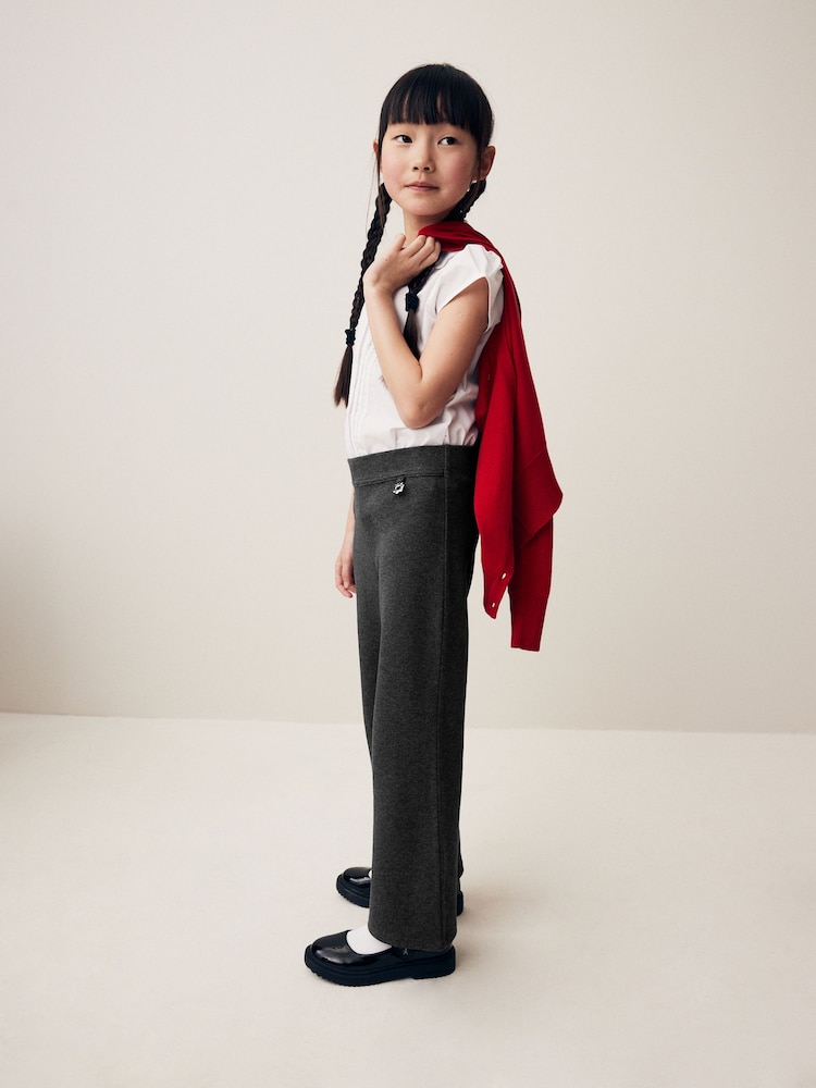 Charcoal Grey Pull-On Stretch Bootcut School Trousers 2 Pack (3-17yrs) - Image 5 of 10