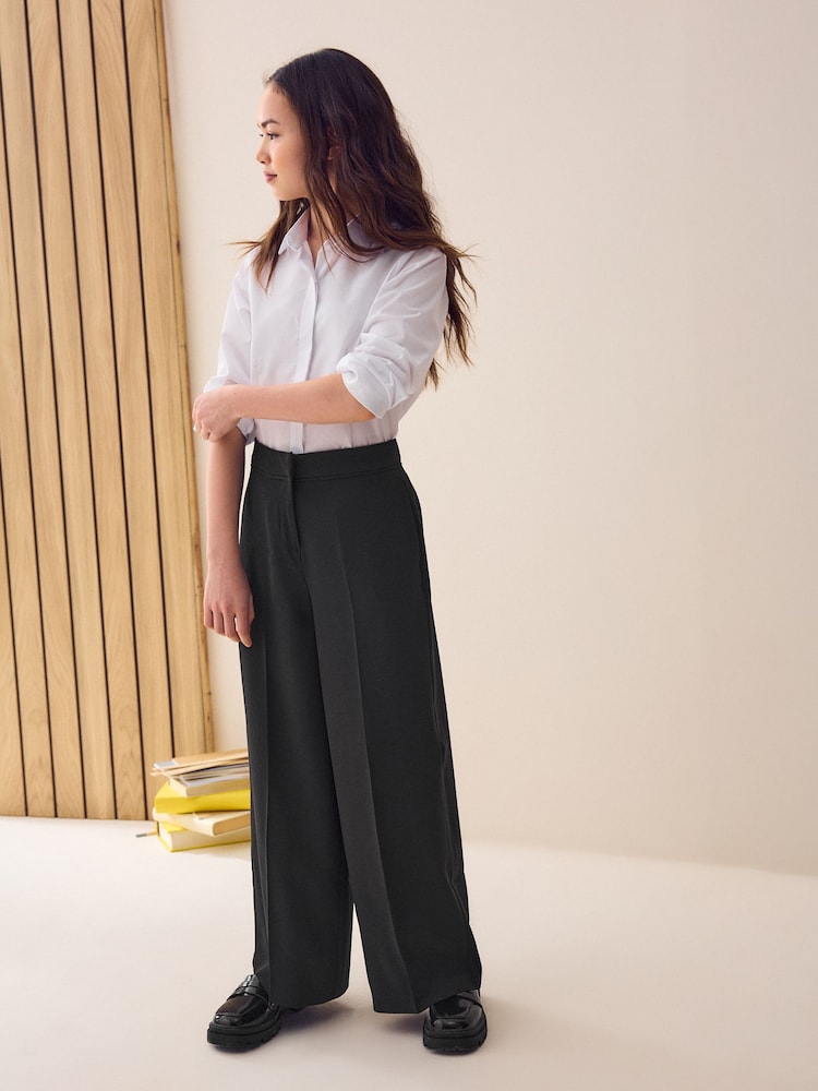Black Senior Wide Leg Seam Trousers (9-18yrs) - Image 2 of 7
