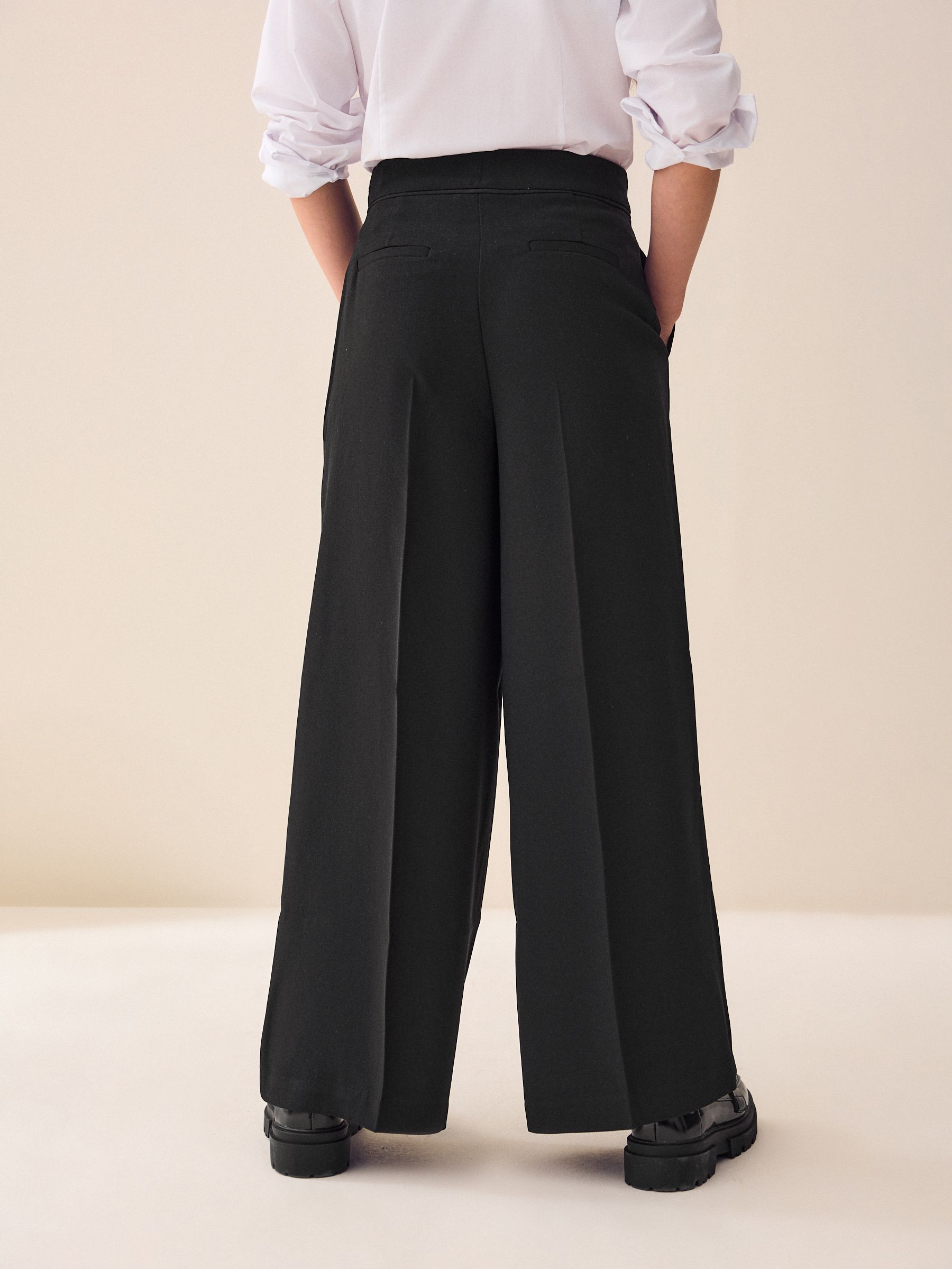 Buy Black Senior Wide Leg Seam Trousers (9-18yrs) from the Next UK online  shop