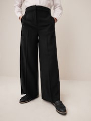 Black Senior Wide Leg Seam Trousers (9-18yrs) - Image 3 of 7