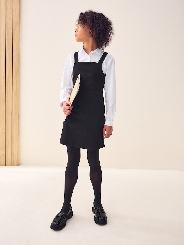 Black Senior Stretch School Pinafore Dress (9-17yrs) - Image 1 of 6