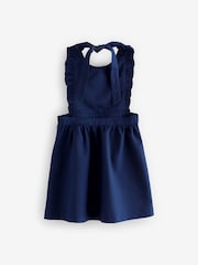 Bright Blue Ruffle Detail Pinafore School Dress (3-14yrs) - Image 5 of 7