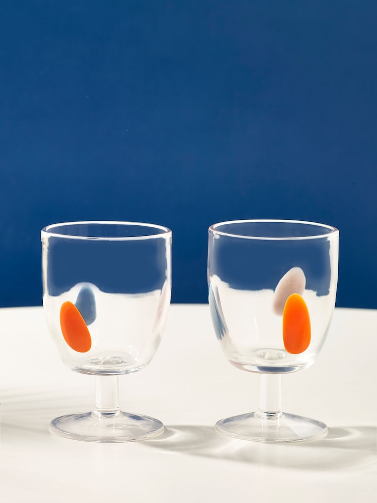 Set of 2 Multi Juno Wine Glasses - Image 2 of 5