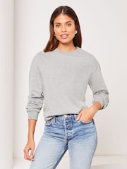 Lipsy Grey Round Neck Sweatshirt - Image 1 of 4