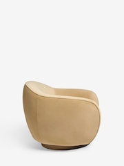 Soft Velvet Camel Brown N. Premium Varenna Accent Swivel Chair - Image 7 of 10