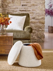Casual Boucle Light Natural Toadstool Storage Stool - Image 3 of 8