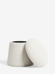 Casual Boucle Light Natural Toadstool Storage Stool - Image 5 of 8