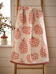 Orange Orange Floral Pumpkin 100% Cotton Towel - Image 1 of 4