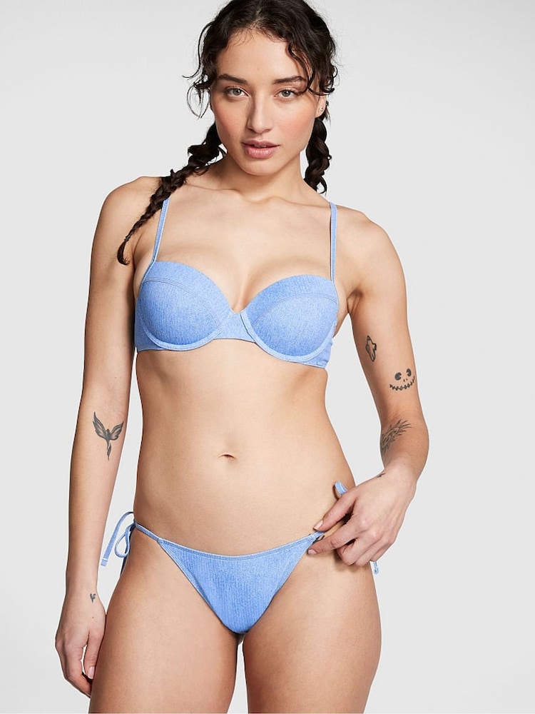 Victoria's Secret PINK Blue Push Up Bikini Top - Image 1 of 3