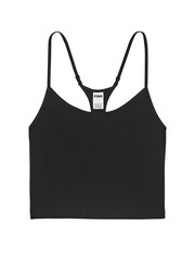 Victoria's Secret PINK Pure Black Cotton Jersey Tank Top - Image 3 of 3