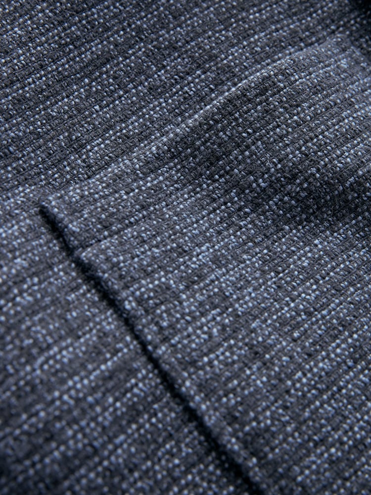 Navy EDIT Textured Bouclé Jacket - Image 11 of 11