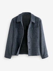 Navy EDIT Textured Bouclé Jacket - Image 8 of 11