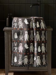 Black Halloween Bertie Bear and Rosie Rabbit 100% Cotton Towels - Image 1 of 5