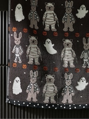Black Halloween Bertie Bear and Rosie Rabbit 100% Cotton Towels - Image 5 of 5