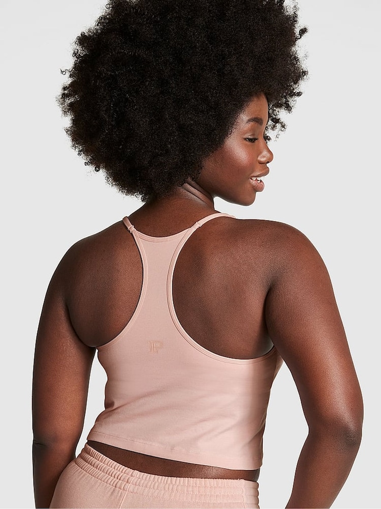 Victoria's Secret PINK Wanna Be Pink Cotton Jersey Tank Top - Image 2 of 3
