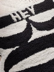 Black Halloween Ghost 100% Cotton Slogan Bath Mat - Image 3 of 4