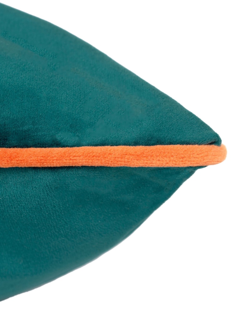 Furn Teal Blue Meridian Velvet 45cm X 45cm Cushion Cover - Image 5 of 5 Furn Teal Blue Meridian Velvet 45cm X 45cm Cushion Cover - Image 5 of 5