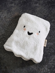 White Halloween Ghost Mitt 100% Cotton Wash Towel - Image 1 of 3