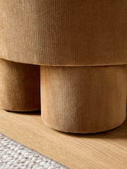 Relaxed Chenille Toffee Brown Bloor Storage Stool - Image 2 of 7