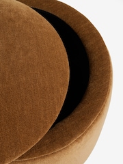 Relaxed Chenille Toffee Brown Bloor Storage Stool - Image 3 of 7
