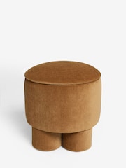 Relaxed Chenille Toffee Brown Bloor Storage Stool - Image 5 of 7