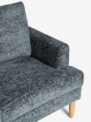 Chunky Chenille Dark Navy Blue Murphy Compact 2 Seater Sofa In A Box - Image 8 of 9