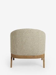 Bronx Frame Tweedy Boucle Mink Natural Turner Wooden Accent Chair - Image 8 of 10
