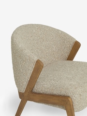 Bronx Frame Tweedy Boucle Mink Natural Turner Wooden Accent Chair - Image 9 of 10
