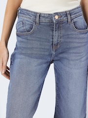 NOISY MAY Blue High Waisted Wide Leg Jeans - Image 4 of 8