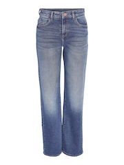 NOISY MAY Blue High Waisted Wide Leg Jeans - Image 7 of 8