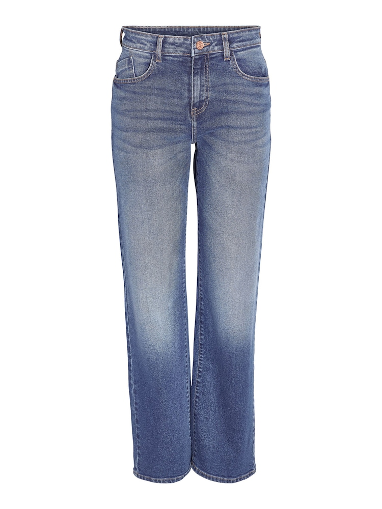 NOISY MAY Blue High Waisted Wide Leg Jeans - Image 7 of 8