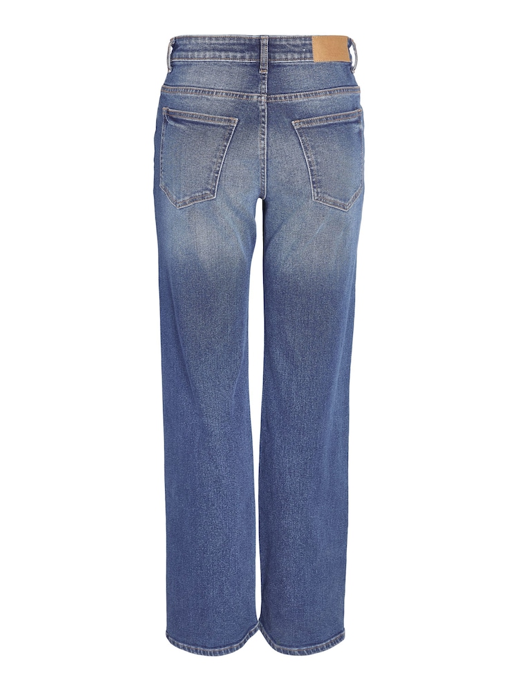 NOISY MAY Blue High Waisted Wide Leg Jeans - Image 8 of 8