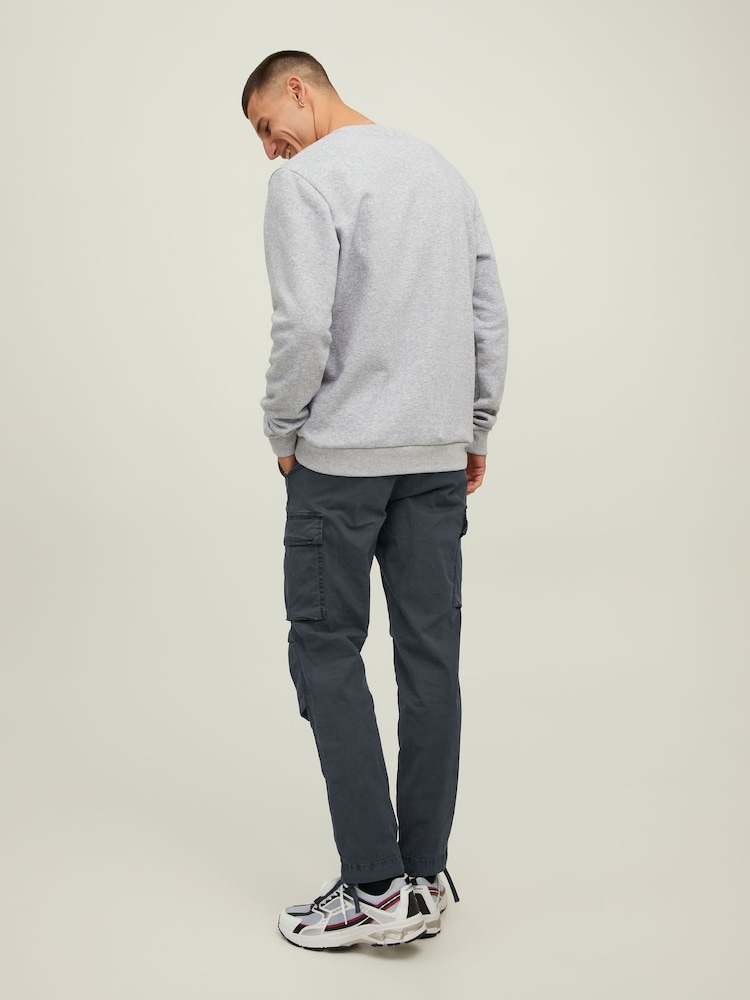 JACK & JONES Grey Straight Leg Cargo Trousers - Image 2 of 6 JACK & JONES Grey Straight Leg Cargo Trousers - Image 2 of 6