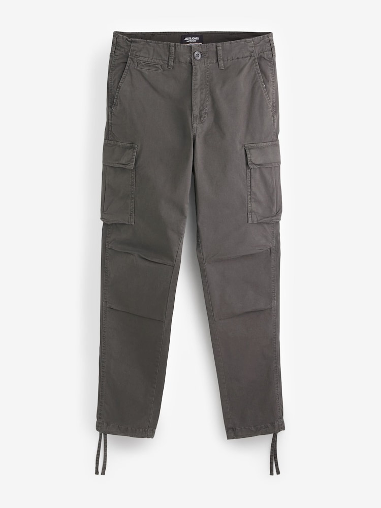 JACK & JONES Grey Straight Leg Cargo Trousers - Image 6 of 6 JACK & JONES Grey Straight Leg Cargo Trousers - Image 6 of 6