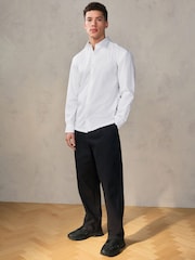 Black EDIT Wide Leg 100% Cotton Trousers - Image 2 of 8