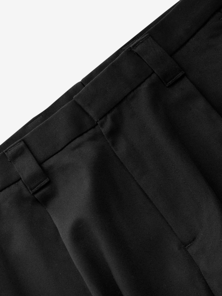 Black EDIT Wide Leg 100% Cotton Trousers - Image 6 of 8