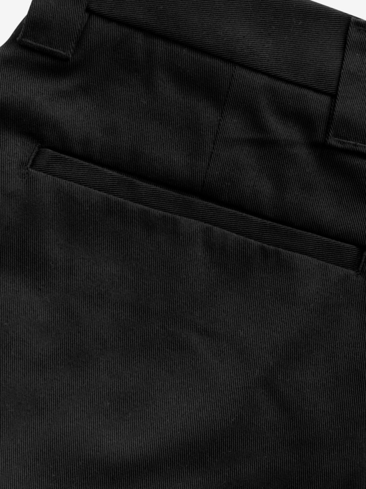 Black EDIT Wide Leg 100% Cotton Trousers - Image 7 of 8