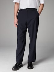 Темно-синий - Elasticated Waist EDIT Relaxed Twill Trousers - Image 1 of 5