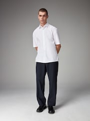 Темно-синий - Elasticated Waist EDIT Relaxed Twill Trousers - Image 2 of 5