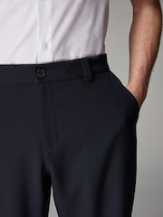 Темно-синий - Elasticated Waist EDIT Relaxed Twill Trousers - Image 5 of 5