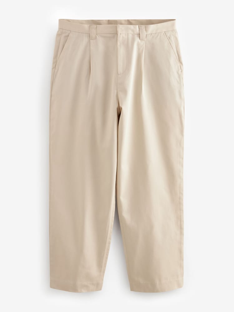 Ecru EDIT Wide Leg 100% Cotton Trousers - Image 7 of 8