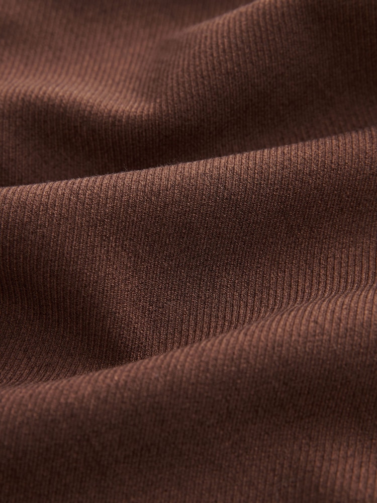 Rust Brown Elasticated Waist EDIT Relaxed Twill Trousers - Image 9 of 9