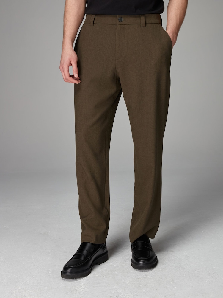 Green Elasticated Waist EDIT Relaxed Twill Trousers - Image 2 of 9