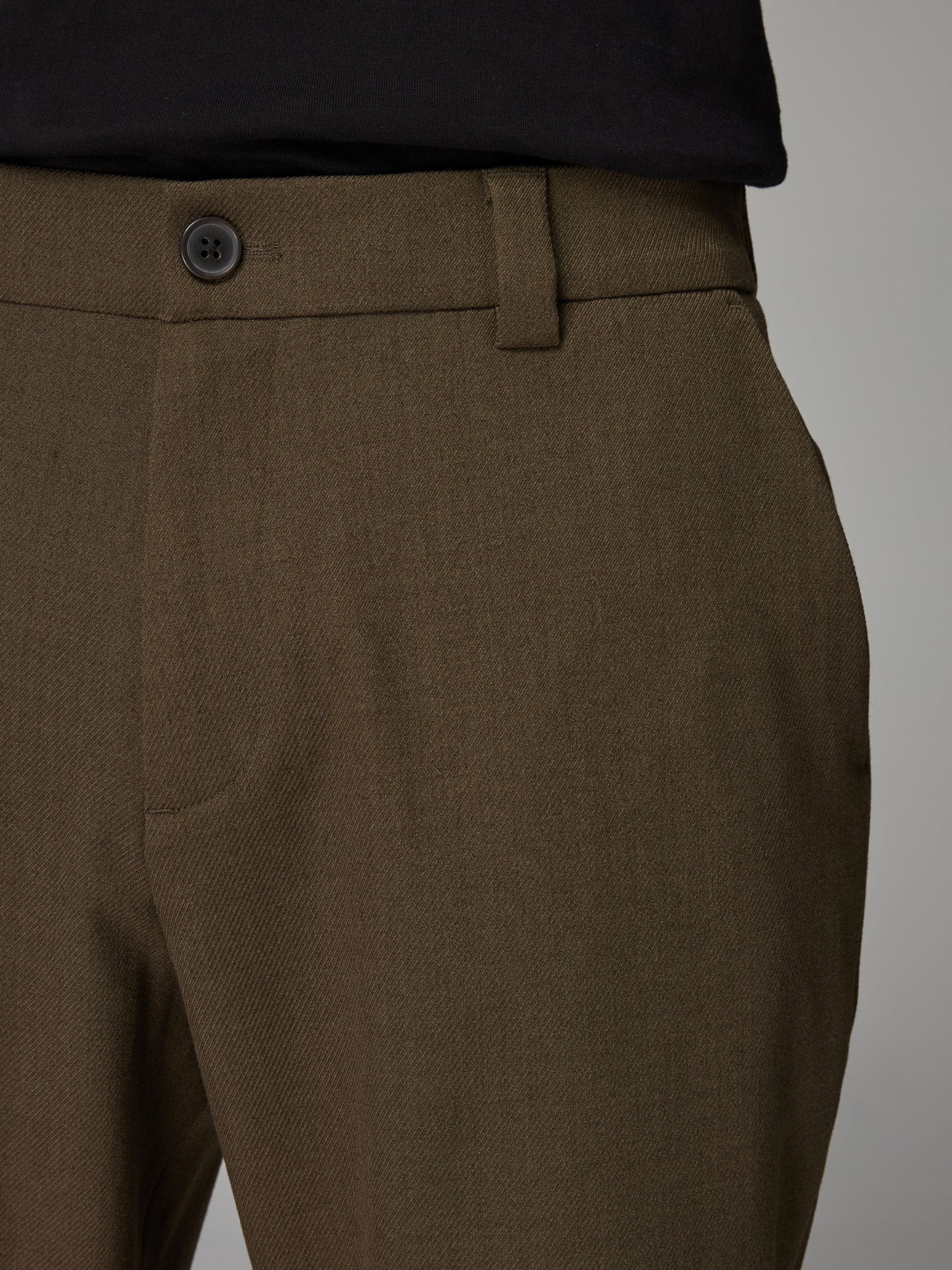Buy Green Elasticated Waist EDIT Relaxed Twill Trousers from Buy Green Elasticated Waist EDIT Relaxed Twill Trousers from