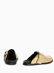 AllSaints Gold Venus Shearling Mules - Image 4 of 6