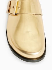 AllSaints Gold Venus Shearling Mules - Image 5 of 6