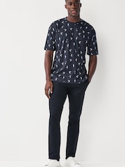 Navy Hummingbird Print T-Shirt - Image 2 of 7