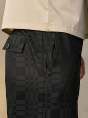 Brown EDIT Patterned Bermuda Shorts - Image 5 of 9