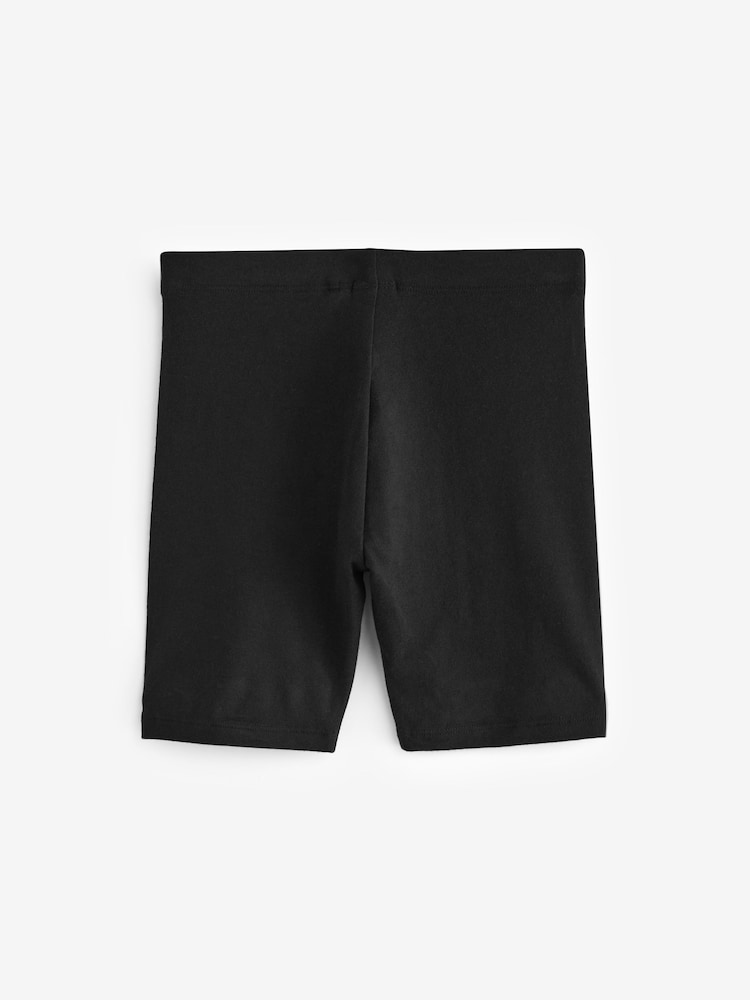 Noir - Lot de 2 shorts de vélo extensibles en coton riche (3-16ans) - Image 6 of 8